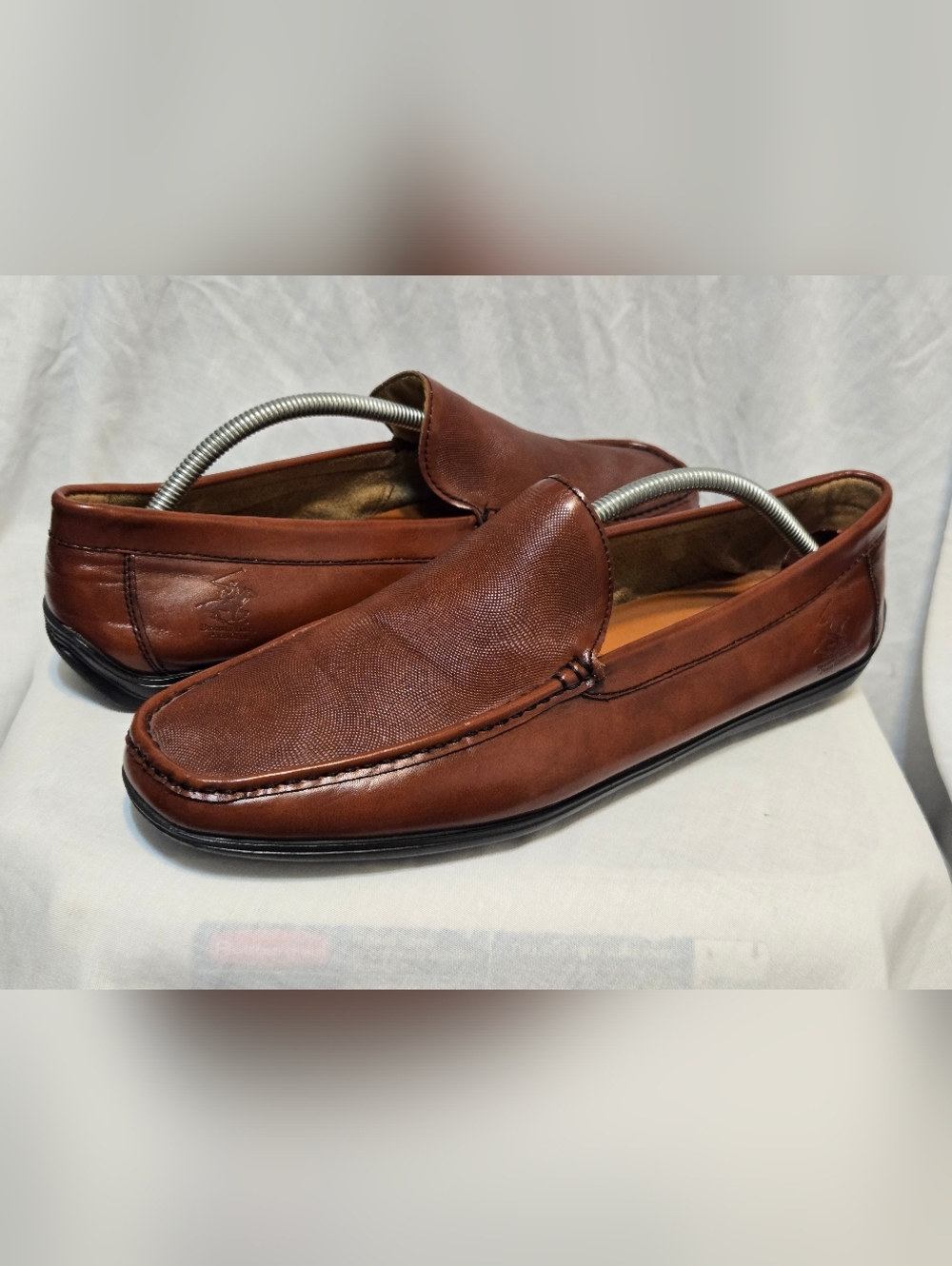 Beverly Hills Polo Club Clyde Mens Slip On Driving Loafers Chestnut Sz 13M
